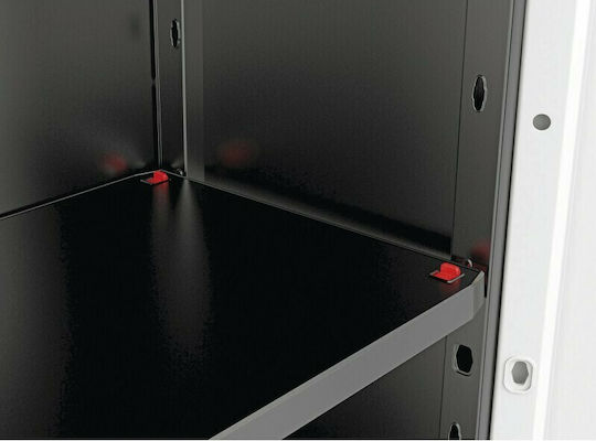 Double Door Wardrobe Linear Utility Plastic with Divider & 3 Shelves With Partition 68x39x173cm