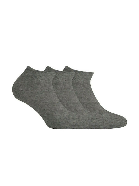 Walk Damen Einfarbige Socken Gray 3Pack