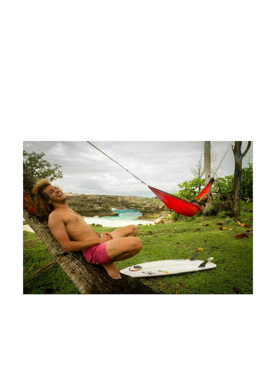 Ticket To The Moon Compact Parachute Double Hammock Orange / Dark Grey 320x200cm