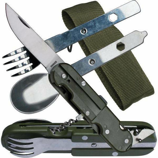 MFH Cutlery Set Μαχαίρι Μαύρο σε Θήκη