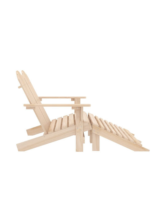 Liegestuhl Doppelter Hölzernes Adirondack Braun 119.5x147.5x89.5cm.