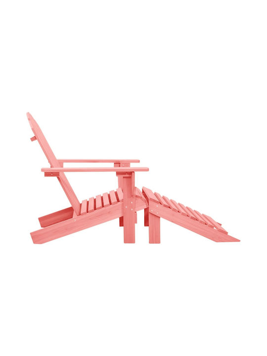 Șezlong Din Lemn Adirondack Roz 147.5x70x88.5cm