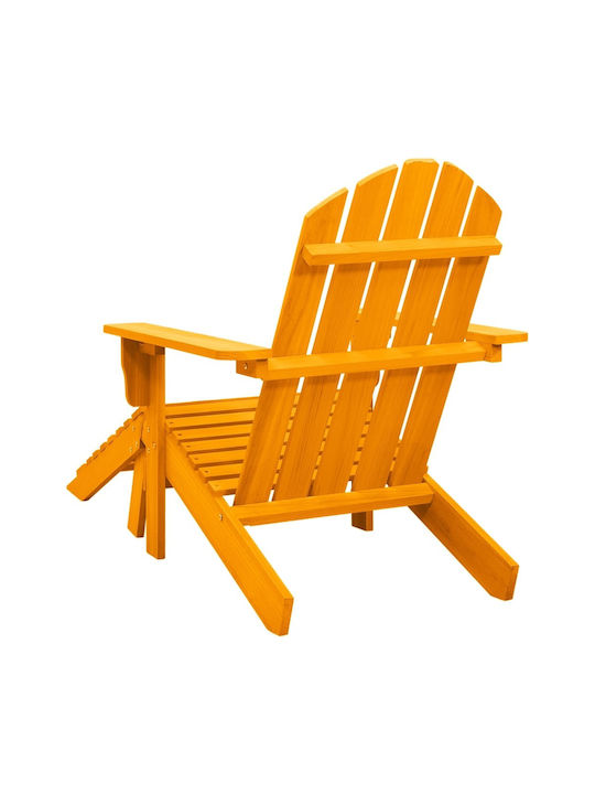 Deckchair Wooden Adirondack Orange 147.5x70x88.5cm.