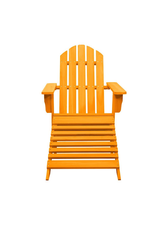 Deckchair Wooden Adirondack Orange 147.5x70x88.5cm.
