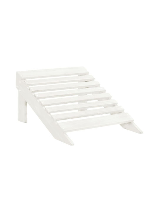 Liegestuhl Hölzernes Adirondack Weiß mit Tisch 2Stück 147.5x69.5x89.5cm.