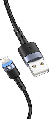 Tellur LED USB to Lightning Cable Μαύρο 1.2m (TLL155373)