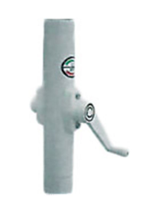 Umbrella Floor Round Aluminum ALU White D2m