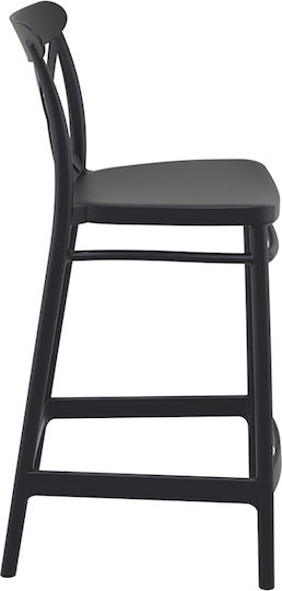 Σκαμπό Μπαρ από Πολυπροπυλένιο Cross Bar 65 Black 4τμχ 50x45x96cm Σκαμπό Μπαρ από Πολυπροπυλένιο Cross Bar 65 Black 4τμχ 50x45x96cm