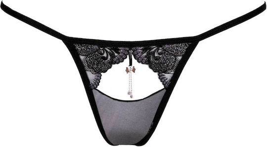 Anais Apparel Thong Medea Femei Sexy Șir de caractere Black