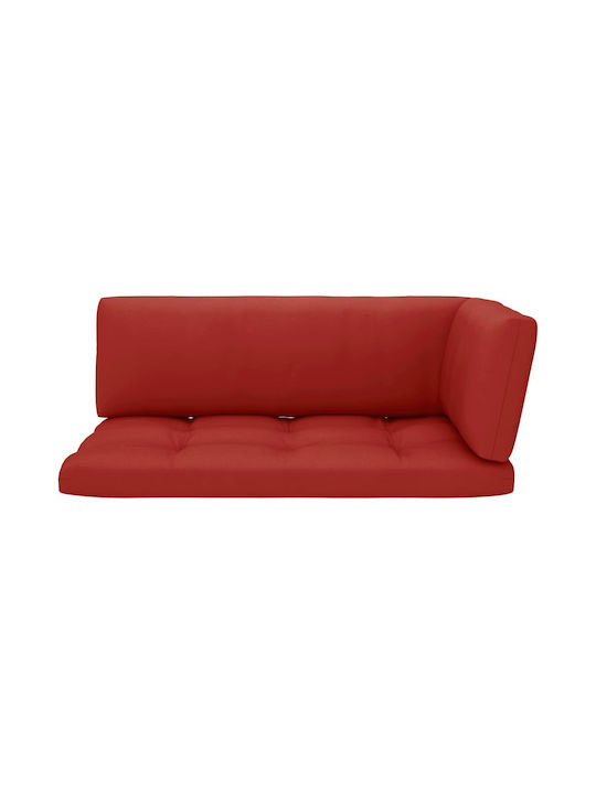 Ecksofa Außenbereich aus Paletten mit Kissen 110x65x55cm