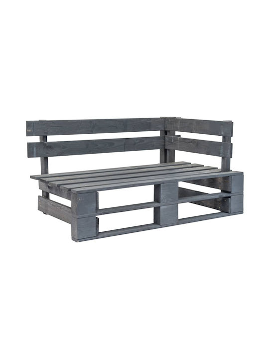 Ecksofa Außenbereich aus Paletten mit Kissen 110x65x55cm