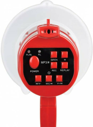 Adastra L15RBT Megaphon Leistung 15W USB MP3-Player in Rot Farbe 952.025UK
