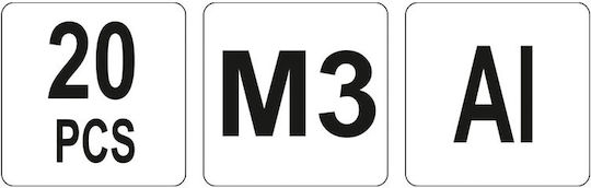 Yato Yato Πριτσίνια Aluminium M5x3mm 20 Stück