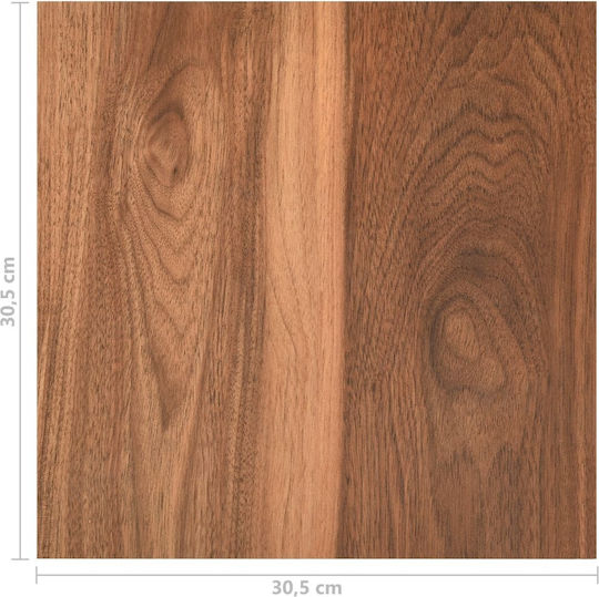 vidaXL Set Pardoseală din Plastic PVC cu 20 Benzi L30.5bucxW30.5buc Brown