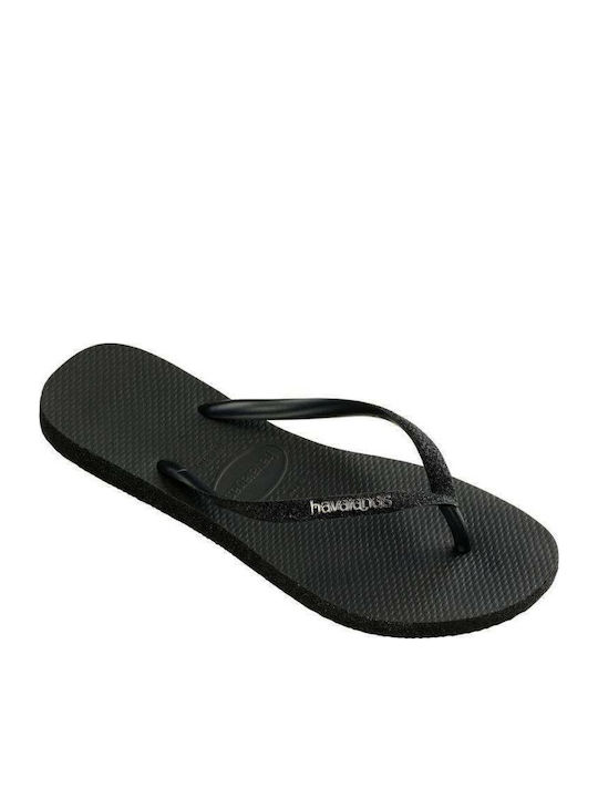 Slim Sparkle II Σαγιονάρες σε Μαύρο Χρώμα