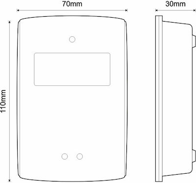 Olympia Electronics RF-52/A/D Recessed Power Key Card Switch with Frame Κάρτας White