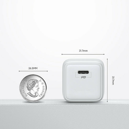 Joyroom Φορτιστής Χωρίς Καλώδιο με Θύρα USB-C 25W Power Delivery Λευκός (L-P251)