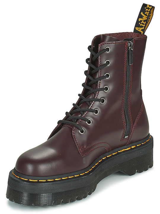 Jadon Smooth Leather Women's Ankle Boots Burgundy