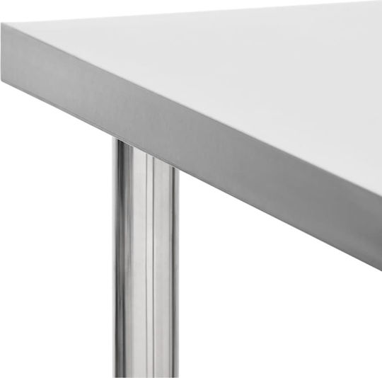 vidaXL Ανοξείδωτο Τραπέζι Μ80xΒ60xΥ85cm