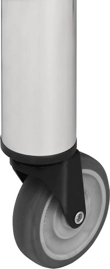 vidaXL Ανοξείδωτο Τραπέζι Μ80xΒ60xΥ85cm