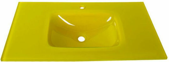 Gloria Glass Form Ένθετος Νιπτήρας Γυάλινος 60x46cm
