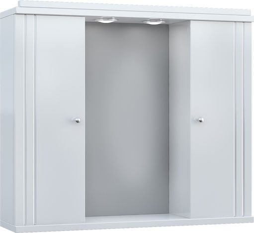 Drop 6KDO065WH Καθρέπτης LED από MDF με Ράφι & Ντουλάπι 65x58cm Weiß Drop 6KDO065WH Καθρέπτης LED από MDF με Ράφι & Ντουλάπι 65x58cm Weiß