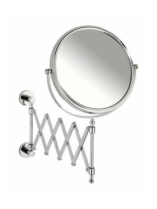 Wenko Exclusive Magnifying Round Bathroom Mirror made of Stainless Steel 17x17cm Silver