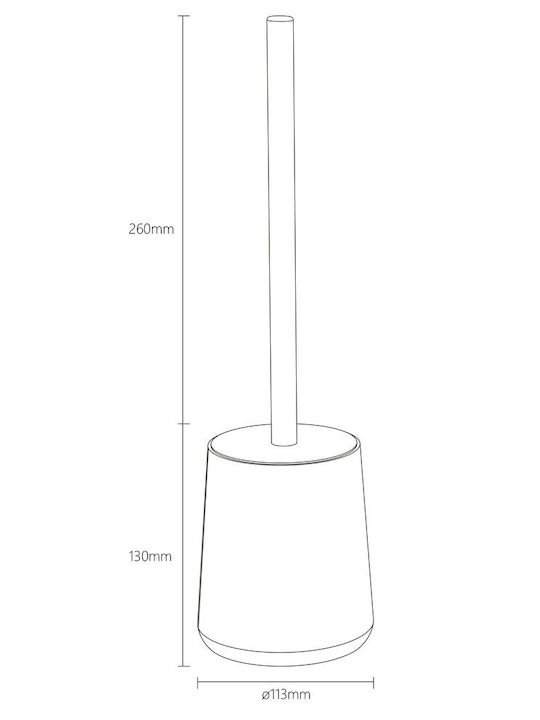 Sealskin Earth 800029 Plastic Toilet Brush Brown