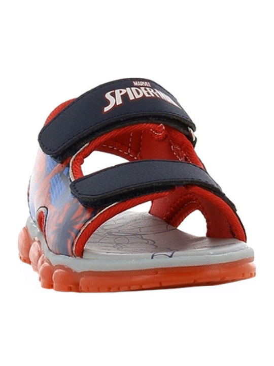 Sandale Copii Spiderman Cu Închidere Hoop & Loop Și Luminite Albastre