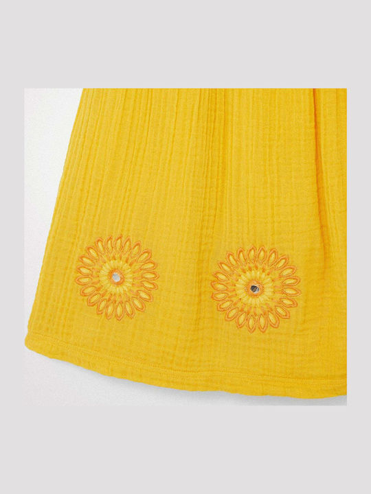 Lara Children's Dress Short Sleeve Yellow