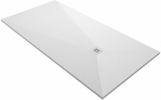 Karag Rectangular Artificial Stone Shower Bianco Pietra 70x120x2.5cm