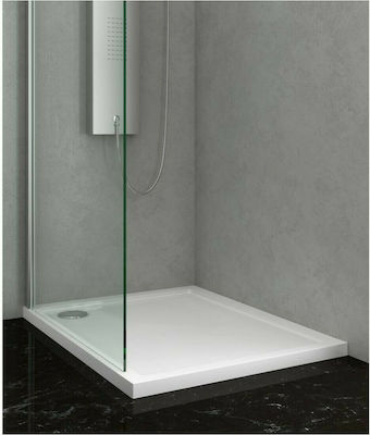 Karag Rectangular Acrylic Shower White New Flat 3 70x100x5.5cm
