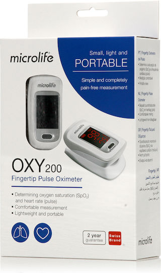 Microlife Oxy 200 Παλμικό Οξύμετρο Δακτύλου Λευκό