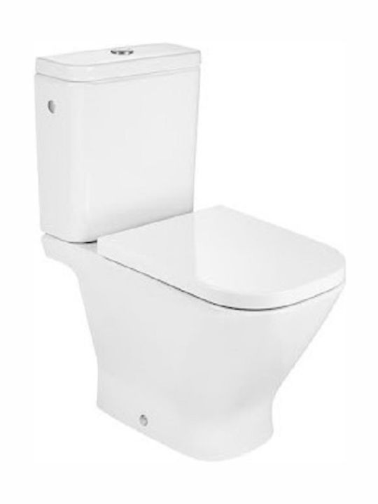 Roca Gap Round Toaletă De Podea Cu Sistem De Descărcare Albă Roca Gap Round Toaletă De Podea Cu Sistem De Descărcare Albă