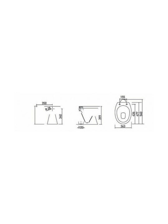 Creavit Apollo Stehende Toilette Unterer Siphon Weiße