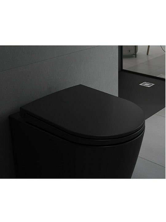 Rak Ceramics Feeling Λεκάνη Κρεμαστή Rimless Black Matt