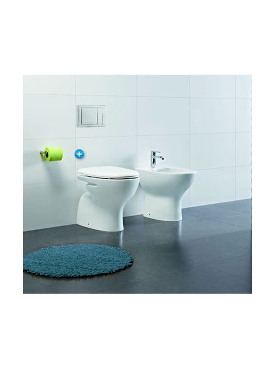 Sanitana Pop Stehende Toilette mit Spülung Weiße