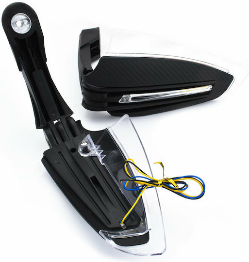Motorcycle Protective Hand Guards 22mm 7/8 με Φλας in Black Colour