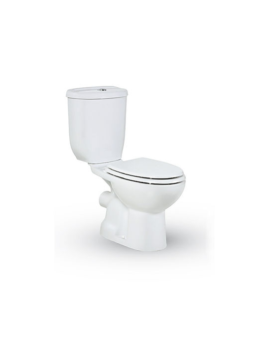 Creavit Pitta Floor-Standing Toilet with Floor Trap and Flush that Includes Duroplast Cover White Creavit Pitta Floor-Standing Toilet with Floor Trap and Flush that Includes Duroplast Cover White