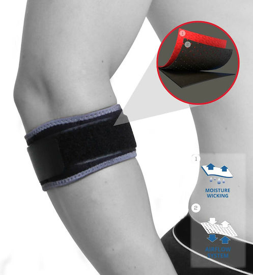 Ortholand Neoprene KED / 028 Περιαγκωνίδα για Επικονδυλίτιδα σε Μαύρο χρώμα