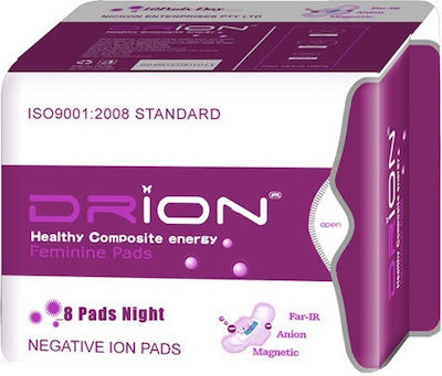 Drion Night Pads Hygienepads mit Flügeln Nacht 8Stück