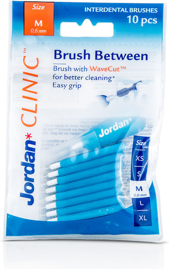 Jordan Clinic Brush Between Interdental Brushes 0.6mm Blue 10pcs