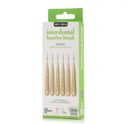 The Humble Co. Bamboo Interdental Brushes 0.8mm Green 6pcs
