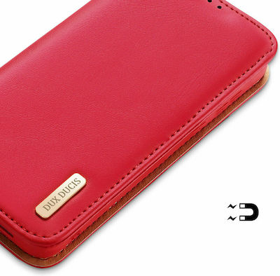 Dux Ducis Hivo Leather Wallet Red (Galaxy S22 5G)