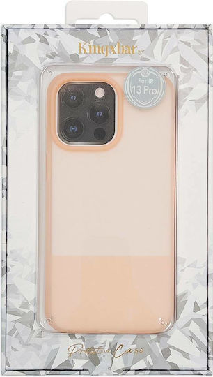 Kingxbar Plain Umschlag Rückseite Silikon Rosa (iPhone 13 Pro Max)