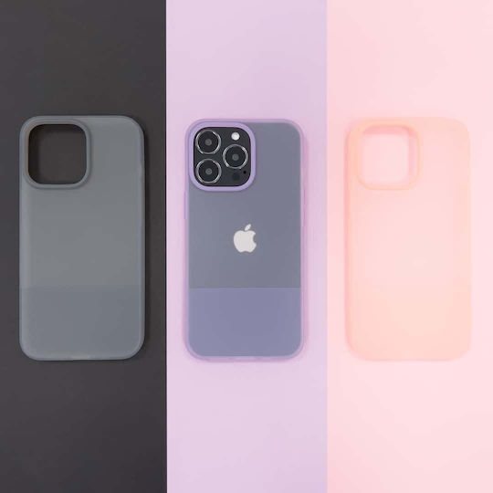 Kingxbar Plain Umschlag Rückseite Silikon Rosa (iPhone 13 Pro Max)
