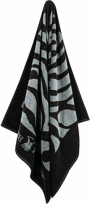 Greenwich Polo Club Beach Towel Cotton Grey / Black 170x90cm.