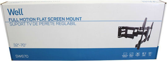 Well SW670 75014 Wandhalterung für Fernseher mit Arm bis 70" und 50kg