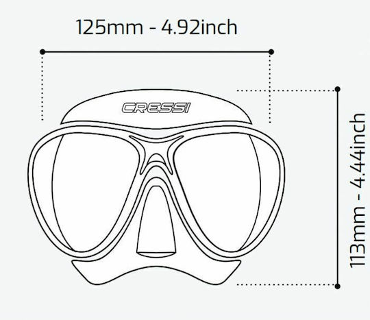 CressiSub CressiSub Tauchmaske Silikon Quantum Rote