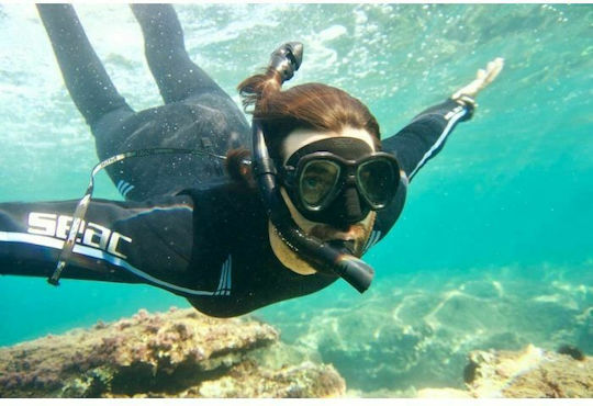 Seac Μάσκα Θαλάσσης Σιλικόνης με Αναπνευστήρα Elba Μαύρη